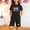 Black, variant on DJDLJWCJ Girls Outfit Sets Girls Crewneck T Shirts and Elastic Waist Summer Shorts Cute Clothing Sets Black Size 6