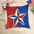 thumbnail image 2 of Patriotic Pillow Cover 18X18 Inch Star 4th of July Decor Independence Day Decorations Memorial Day Cushion Case for Sofa Couch GS053-18, 2 of 6