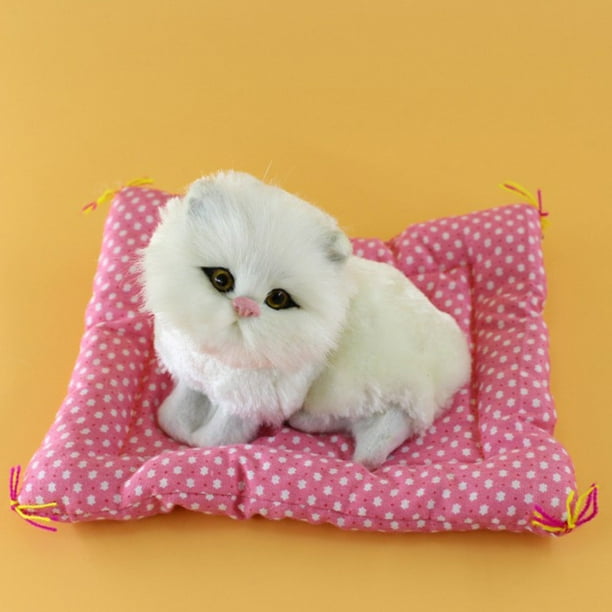 Juguete de animales de peluche de gato de simulación llamará con alfombra de tela gato durmiente el muñeco de peluche regalos para niños Wmkox8yii shdjk7099