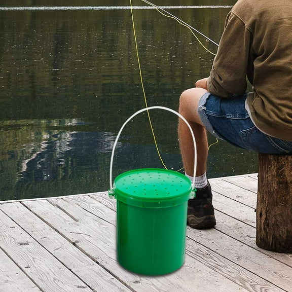 koolsoo Holder Bucket Storage Box Gear Equipment Multifunction Tackle Fishing Tool Fishing Case for Enthusiast Boat Outdoor Large