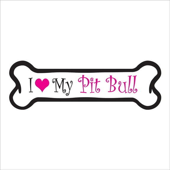 I Love my Pit Bull Pink Bone Magnet