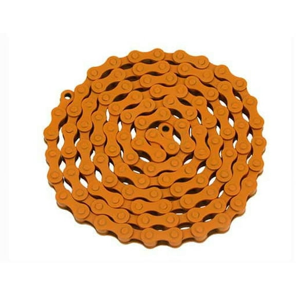 YBN Chain 1/2x1/8x112 Orange. for bicycle Chain, bike chain, lowrider bikes, beach cruiser, chopper, limos, stretch, bmx