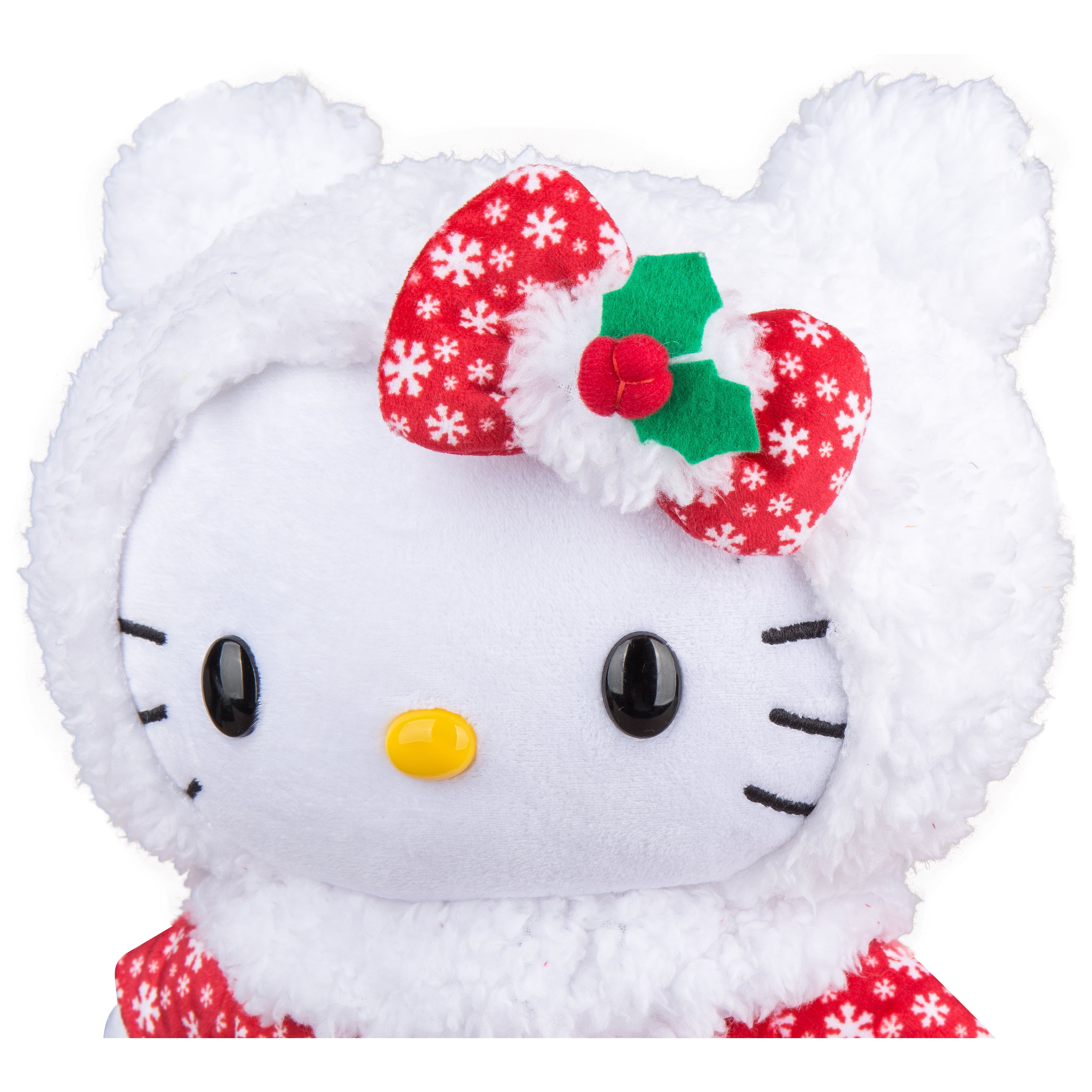 Noël Petit Escabeau Hello Kitty en Robe Rouge à Flocons de Neige Prix Hors Sanrio 8.6614 po x 6.2992 po x 14.1732 po x 1.1797 lb NO BRAND IMPORT EX HELLO KITTY ROBE ROU