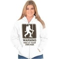 thumbnail image 3 of Warning Hike Your Own Risk Bigfoot Zip Up Hoodie Men's Women's Brisco Brands S, 3 of 6