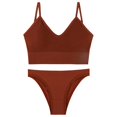 thumbnail image 1 of CINOON, conjunto de sujetador sin costuras para mujer, bragas sexis de cintura baja, sujetador sin aros, Bralette, lencería con relleno, sujetador, conjunto de ropa interior femenina suave Tan Jianjun unisex, 1 of 2