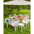 thumbnail image 3 of Sage Green Orange Fall Outdoor Tablecloth - 54 Inch Round Table Cover, Thanksgiving Sunflower Maple Leaf Rustic Waterproof Outdoor Table Cloth with Umbrella Hole & Zipper for Picnic/Patio, 3 of 5