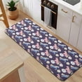 thumbnail image 5 of Dark Purple Cartoon Unicorn Flower Pattern Kitchen Rug Mat,Kitchen Runner Rugs Non Skid Washable,Decorative Kitchen Floor Mats for Kitchen,Sink,Laundry,17"x47.2", 5 of 7