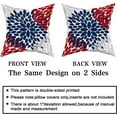 thumbnail image 4 of 4th of July Pillow Covers 18X18 in Patriotic Red Navy Blue Dahlias Floral Decorative Couch Pillow Cases Set of 2 Farmhouse Rustic Throw Pillows Home Decor for Room Bedroom Bed Cushion Outdoor, 4 of 6
