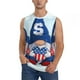 thumbnail image 1 of Fotbe Cute Gnomes in USA Men's Camiseta sin Mangas Estampada para Hombres, Playera Casual para Gimnasio, Entrenamiento, Playa-XX-Large, 1 of 7