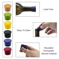 thumbnail image 4 of Tapón de botella de 6 uds, tapón de botella a prueba de fugas de silicona multicolor, 4 of 6