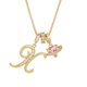 thumbnail image 1 of Collares colgantes con letras iniciales de 3 capas de oro un collar, 1 of 1