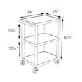 thumbnail image 3 of FSE 373-WT42BUC2E-B 42"H AV Cart - 3 Shelves Cabinet - Black Legs, 3 of 3