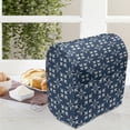 thumbnail image 3 of Indigo Stand Mixer Cover, Modern Design Floral Image Leaves Rose Petals Inspired Design Art Print, Kitchen Appliance Organizer Bag Cover with Pockets, 5 Quarts, Navy Blue and White, by Ambesonne, 3 of 4
