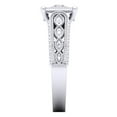 thumbnail image 4 of Dazzlingrock Collection 0.10 Carat (Ctw) Sterling Silver Round White Diamond Bridal Millgrain Engagement Ring 1/10 CT, Size 8.5, 4 of 4