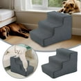 thumbnail image 4 of Dog Steps for Bed, Dog Stairs for Bed, 3-Step High Density Foam Dogs Stairs with Detachable Cover & Non Slip Bottom, Pet Ramp Indoor Pet Steps for Small Dogs and Cats, 4 of 7