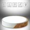 thumbnail image 2 of Lámpara de techo LED de 24 W, de madera, con mando a distancia, brillo regulable, moderna, redonda, delgada, para baño, hogar, oficina, dormitorio, sala de estar, cocina, balcón, pasillo,, 2 of 5