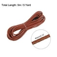 thumbnail image 2 of Faux Leather Braided Cord, Round Leather Bolo Tie String Rope, 3mm x 5m, Retro Red, 2 of 6