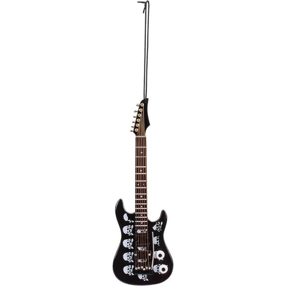 Realistic SKULLS ELECTRIC GUITAR Instrument Christmas Ornament by Broadway Gifts