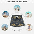 thumbnail image 6 of FORMRS Boys Swim Trunks Quick Dry Mesh Liner Boardshorts Sizes XS-XL, Gold Art Pattern, 6 of 7