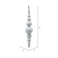 thumbnail image 2 of Vickerman 7" White Wooden Bead Ornament, 2 pieces per unit., 2 of 2