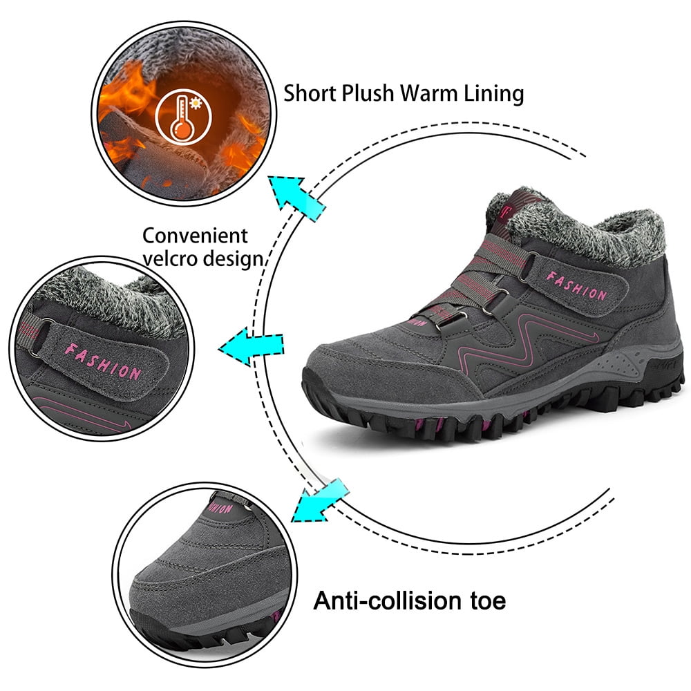 Ecetana Winter Snow Boots for Women Keep Warm Lined Ankle Booties Outdoor Hiking Shoes