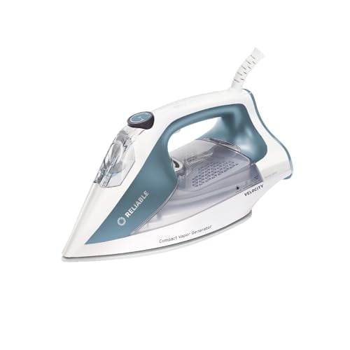 Plancha de vapor compacta y confiable Velocity 180IR patentada con generador de vapor y tecnología antigoteo. Perfecta para ropa, costura, acolchado y manualidades. Suela de cerámica y planchado a va