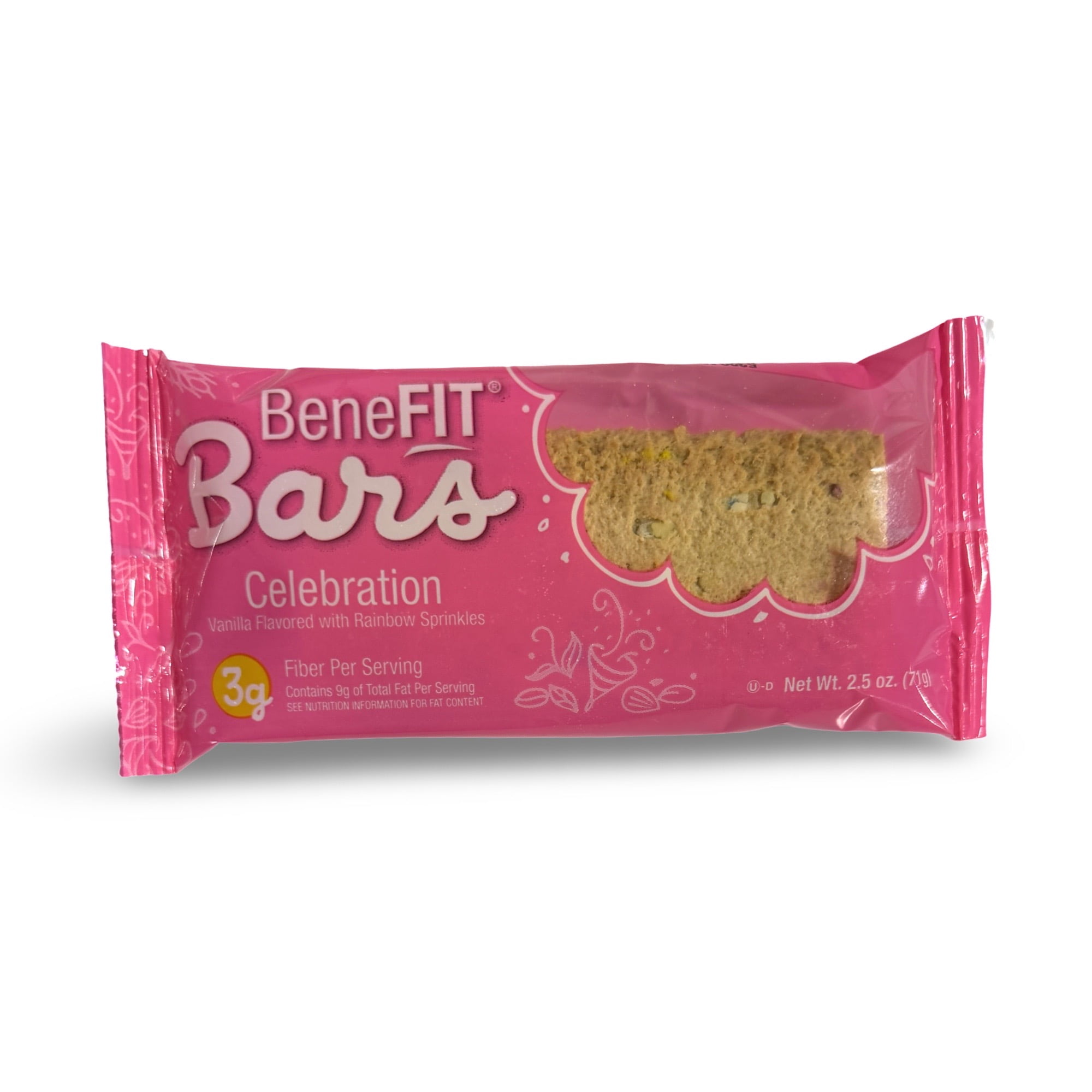 Celebration Birthday Cake BeneFit Bars by Readi-Bake 2.5 Ounce | Value Pack of 12