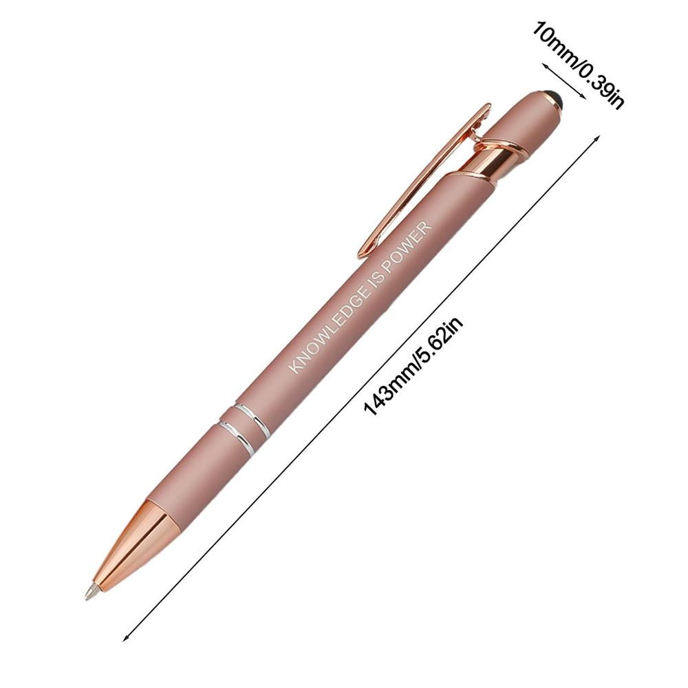 UPIHO 10pcs Rose Gold Ballpoint Pen Set, Cute Pens for Women,Cute Office Supplies for Women Desk,School Supplies, Fancy Pens Pink Pens for Wedding