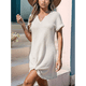 thumbnail image 2 of Vestido Informal con Cuello en V y Protección Solar, Color Albaricoque XXL, 2 of 6
