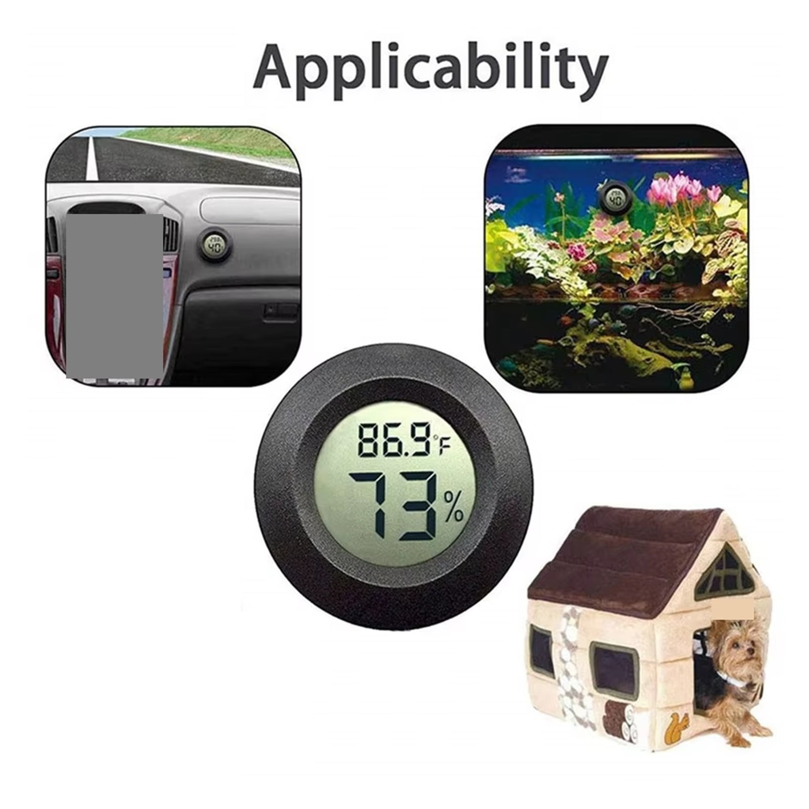 1/2 Pcs Mini Hygrometer Thermometer or Meter Digital Room Round Humidity Temperature Gauge ,Simple Operation
