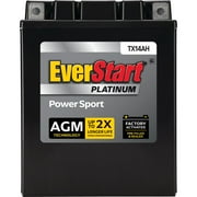 EverStart Premium AGM PowerSport Battery, Group Size TX14AH 12 Volt, 220 CCA