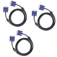 thumbnail image 1 of 3Pack HD15 Male to Male VGA Video Cable for TV Computer Monitor with Blue Connector, 1 of 5