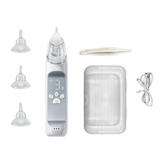 Aspirador nasal,Aspirador nasal eléctrico para niños recién nacidos,Limpiador nasal para bebés con succión nasal y antirreflujo,Limpiador de nariz Desbloqueador de nariz para niños,Pera
