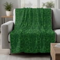 thumbnail image 2 of St. Patrick's Day Blanket Soft Cozy Warm Throw Blanket for Couch, Plush Fuzzy Flannel Fleece Blankets for Sofa, Spring Green Shamrock Lucky Leaves Bed Blankets Lightweight Gifts for Women, 40"x60", 2 of 9