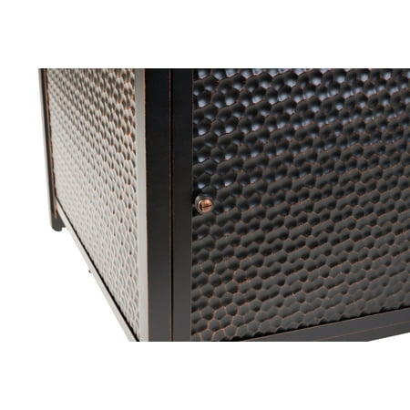 Fire Sense - Weyland Square LPG Fire Pit - Antique Bronze