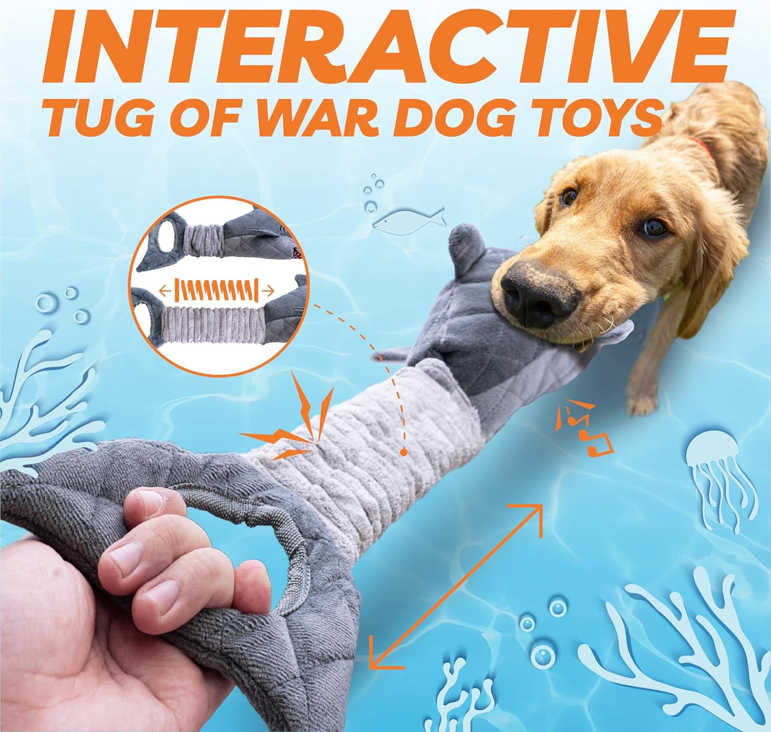 Aerqvix Durable Dog Toys for Small Large Dogs, Dog Chew Toy for Not Aggressive Chewers, Tough Squeaky Interactive Dogs Toys for Puppies Plush Puppy Toys Goose Pet Toy Puppy Chew Toys for Teething