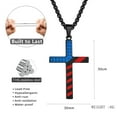 thumbnail image 2 of Black Cross Stainless Steel Necklaces for Women Men Pendant Christian Religious Jewelry Gifts, 2 of 6