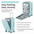thumbnail image 2 of Luggage Sets 3 Piece(20/24/28), Expandable Carry On Luggage with TSA Lock Airline Approved, 100% PC Hard Shell and Lightweight Suitcase with Front Pocket and Spinner Wheels, 2 of 20