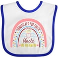 thumbnail image 3 of Inktastic Handpicked for Earth by My Uncle in Heaven Rainbow Boys or Girls Baby Bib, 3 of 4
