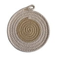 thumbnail image 4 of Siruishop Braided Place Mat Non Slip Cotton Rope Placemat for Kitchen Countertop Decor 18cm, 4 of 8