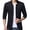Black, variant on Joernso Casual Men Autumn Solid Color Stand Collar Zipper Pockets Thin Slim Blazer Coat