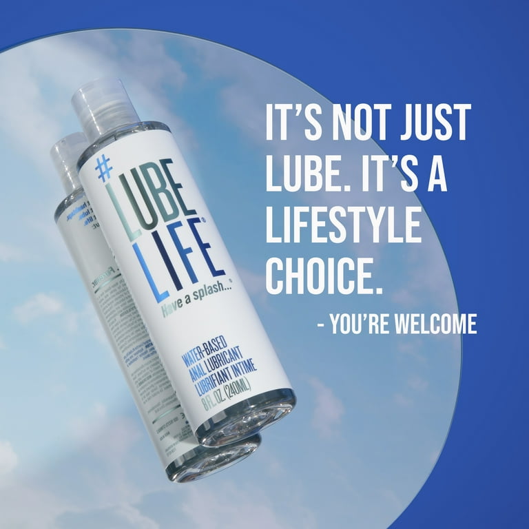 2 pack) LUBELIFE Water-Based Anal Lube, Non-Sticky and Easy Clean Personal  Lubricant For Sex, 8 fl oz