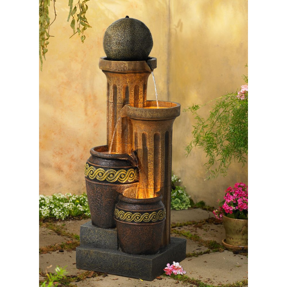 John Timberland Outdoor Floor Water Fountain 50" Sphere Jugs Floor