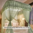 thumbnail image 4 of 4 Poster Bed Curtains Canopy for Bedroom,Embroidery Lace Mosquito Net with Metal Bracket For Bedroom Decoration, 4 of 7