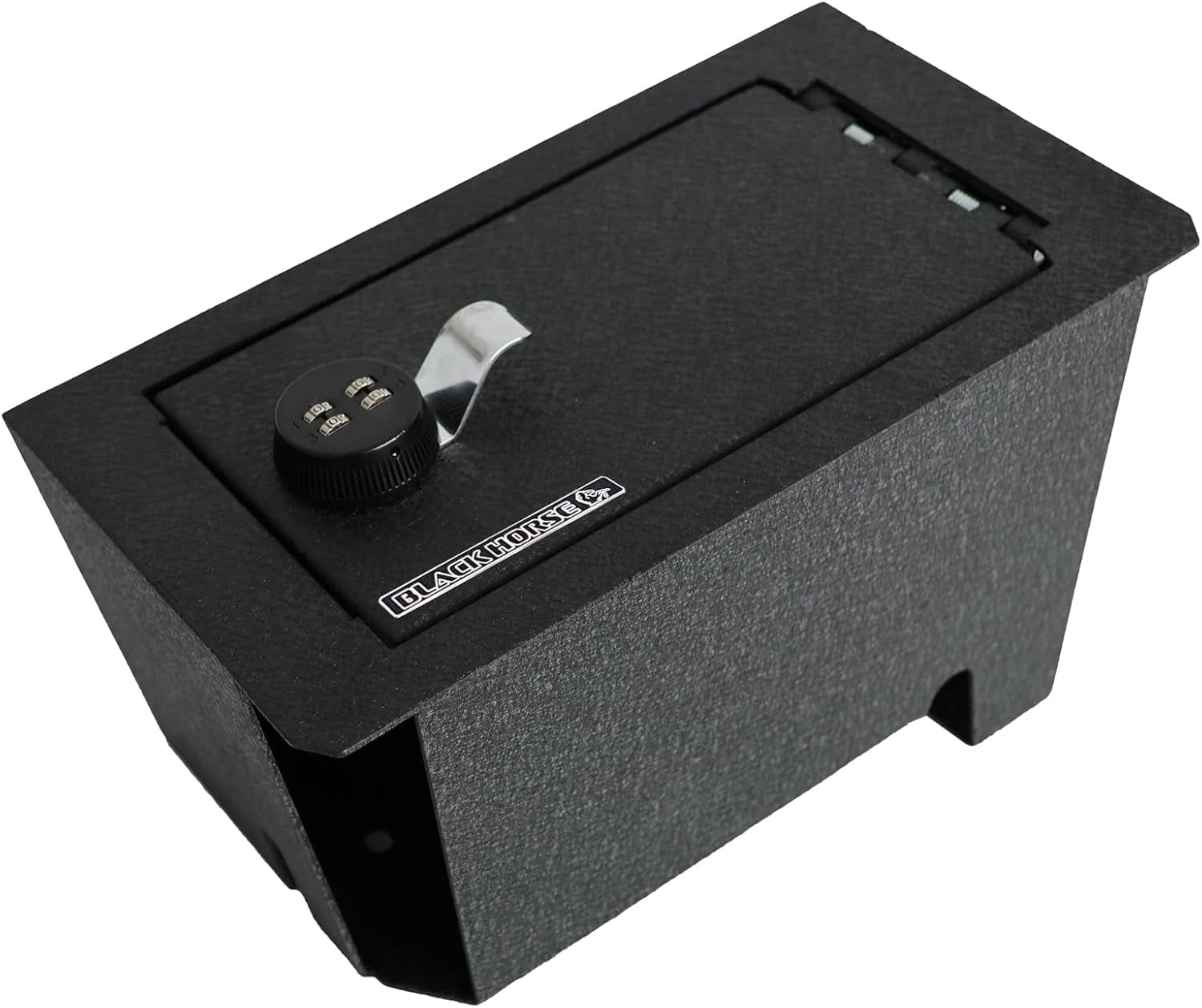 Black Horse Center Console Safe Security Lock Box, Black Gun Box Organizer, with 4 Digit Combination Resettable Lock Compatible with 2023-2023 Toyota Sequoia|2022-2024 Toyota Tundra-ASTT02