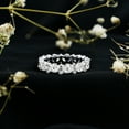 thumbnail image 4 of Rosec Jewels Lab Created Diamond Wedding Ring - Classic Full Eternity Band Ring - EF-VS Quality, 925 Sterling Silver, US 4.00, 4 of 9
