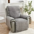 thumbnail image 1 of Nvzi Funda de sofá de felpa, funda de cojín para sillón reclinable, funda de sofá de fácil ajuste, lavable, protector de sofá para muebles (gris A, 65,74 x 74,8 pulgadas), 1 of 3