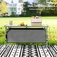 thumbnail image 3 of Outsunny 47" Aluminum Folding Camping Table, Outdoor Picnic Table with Carrying Handle And Storage Organizer Cabinets, 3 of 9