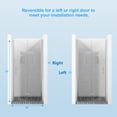 thumbnail image 5 of Logmey 36x72 Inch Bathroom Shower Door Chrome Frameless Bifold Folding Shower Door, 5 of 11