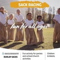 thumbnail image 2 of 60x100CM Potato Sack Game Bag Burlap Bag Outdoor Lawn Game Kids Adults Bbq Family Party Burlap Bag, 2 of 5